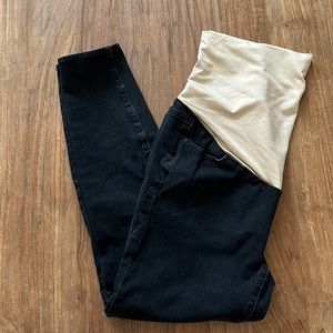 Loft full panel maternity black jeans 8